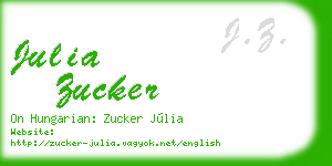 julia zucker business card